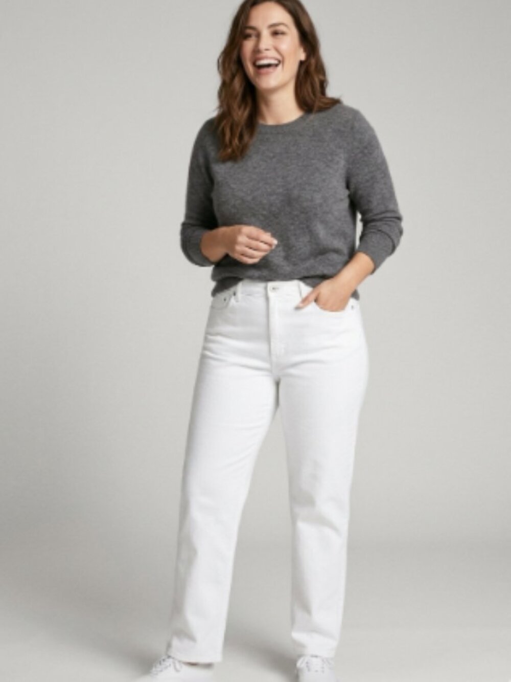 Northern Reflections White Straight Leg Stretch Jeans Size 14